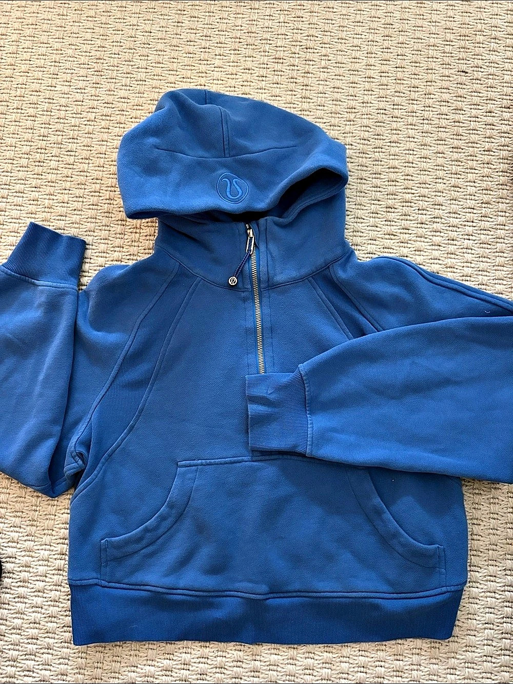 lululemon Scuba Oversized Half-Zip Hoodie Blue small